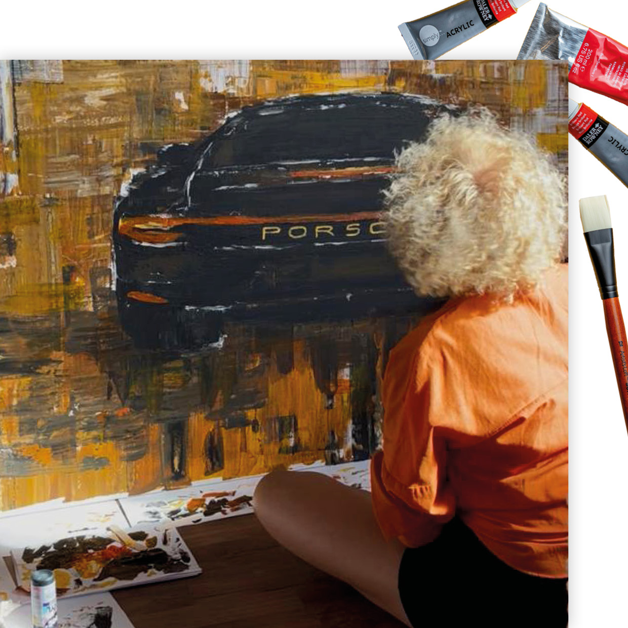 thewedesign Portfolio Bild Theresa Wedeking malt Acryl auf Leiwand