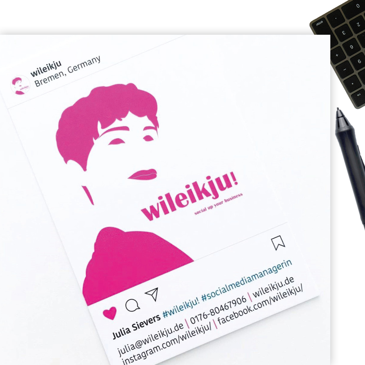 thewedesign Corporate Design / Logo / Visitenkarte wileikju Social Media